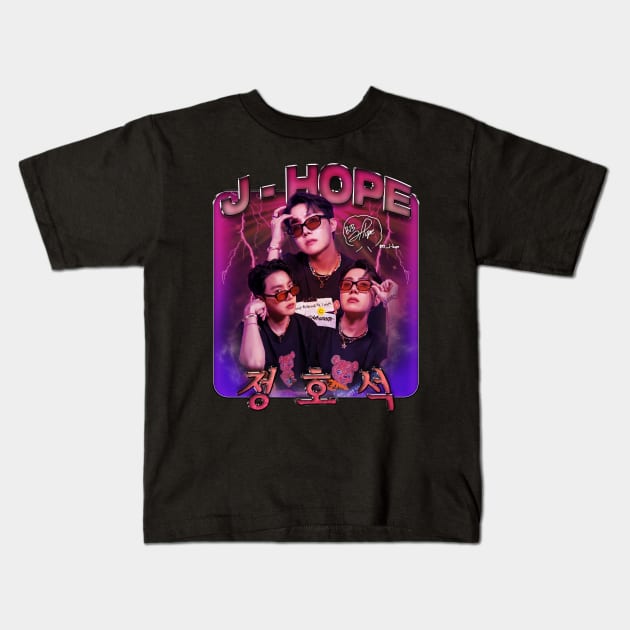 BTS J-HOPE BOOTLEG T-SHIRT Kids T-Shirt by Vinsgraphic 